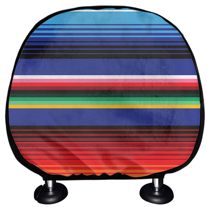 Tribal Mexican Serape Pattern Print Car Headrest Covers