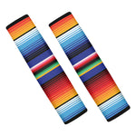 Tribal Mexican Serape Pattern Print Car Seat Belt Covers