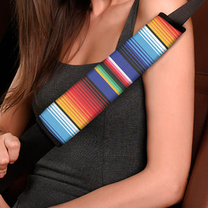 Tribal Mexican Serape Pattern Print Car Seat Belt Covers