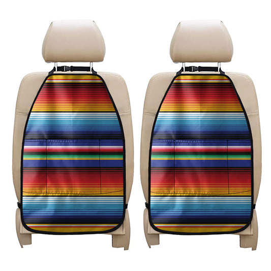 Tribal Mexican Serape Pattern Print Car Seat Organizers