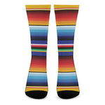 Tribal Mexican Serape Pattern Print Crew Socks