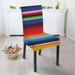 Tribal Mexican Serape Pattern Print Dining Chair Slipcover