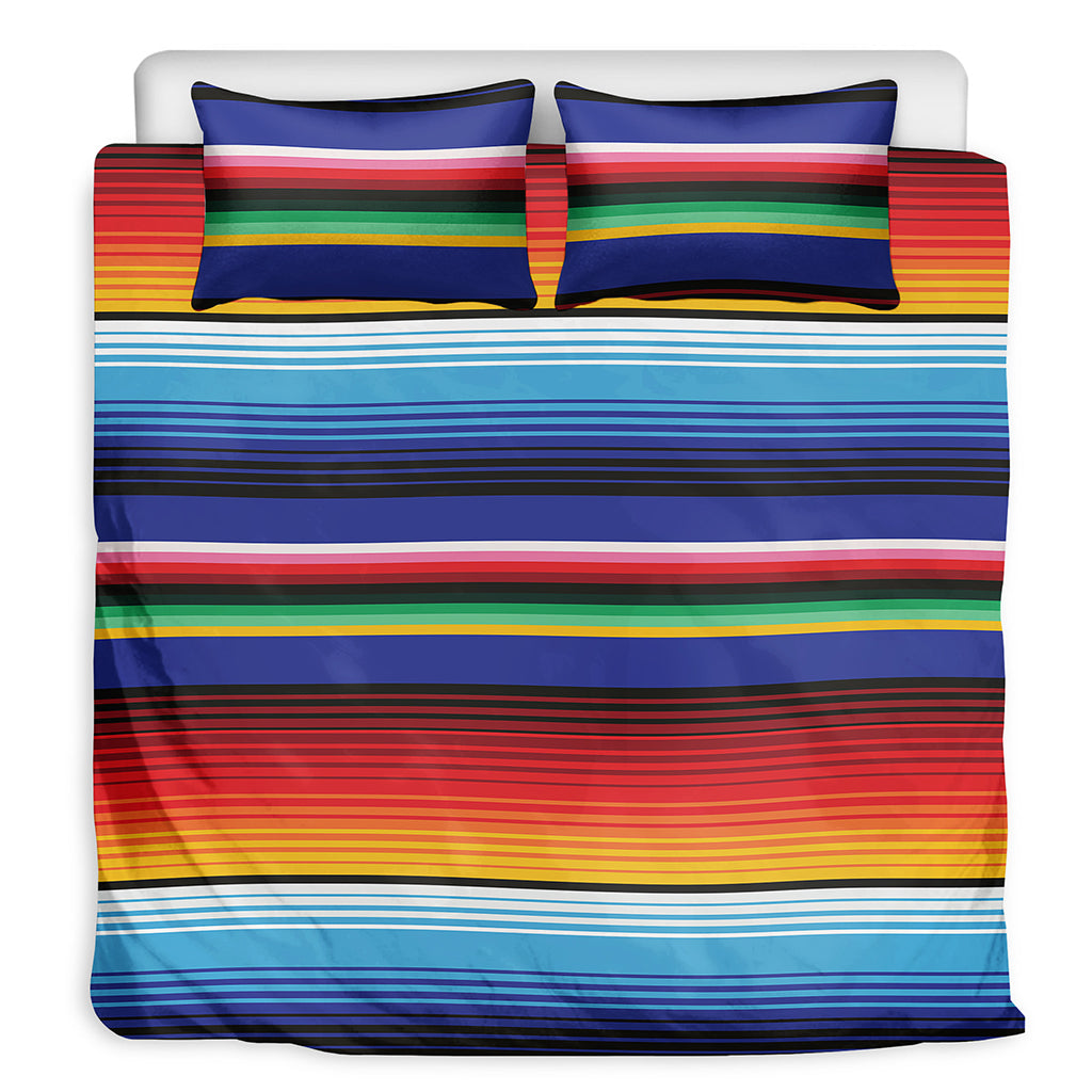 Tribal Mexican Serape Pattern Print Duvet Cover Bedding Set