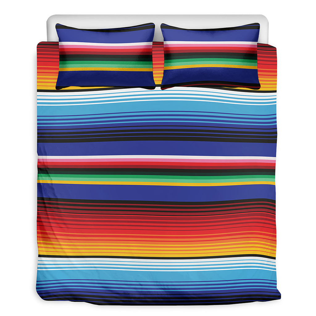 Tribal Mexican Serape Pattern Print Duvet Cover Bedding Set