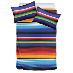 Tribal Mexican Serape Pattern Print Duvet Cover Bedding Set