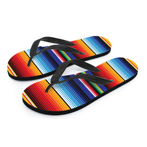 Tribal Mexican Serape Pattern Print Flip Flops