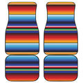 Tribal Mexican Serape Pattern Print Front and Back Car Floor Mats