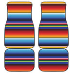 Tribal Mexican Serape Pattern Print Front and Back Car Floor Mats