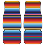 Tribal Mexican Serape Pattern Print Front and Back Car Floor Mats