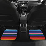 Tribal Mexican Serape Pattern Print Front and Back Car Floor Mats