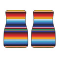 Tribal Mexican Serape Pattern Print Front Car Floor Mats