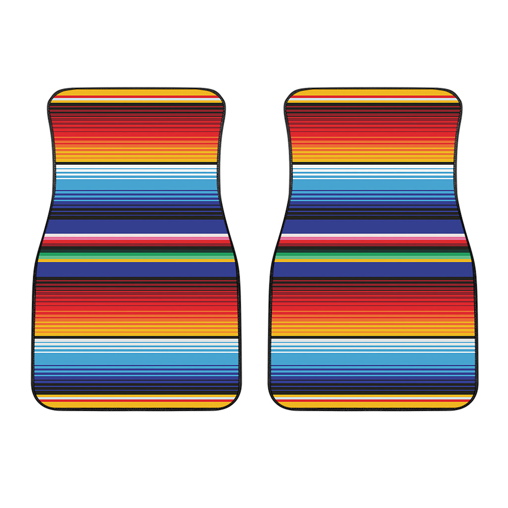 Tribal Mexican Serape Pattern Print Front Car Floor Mats