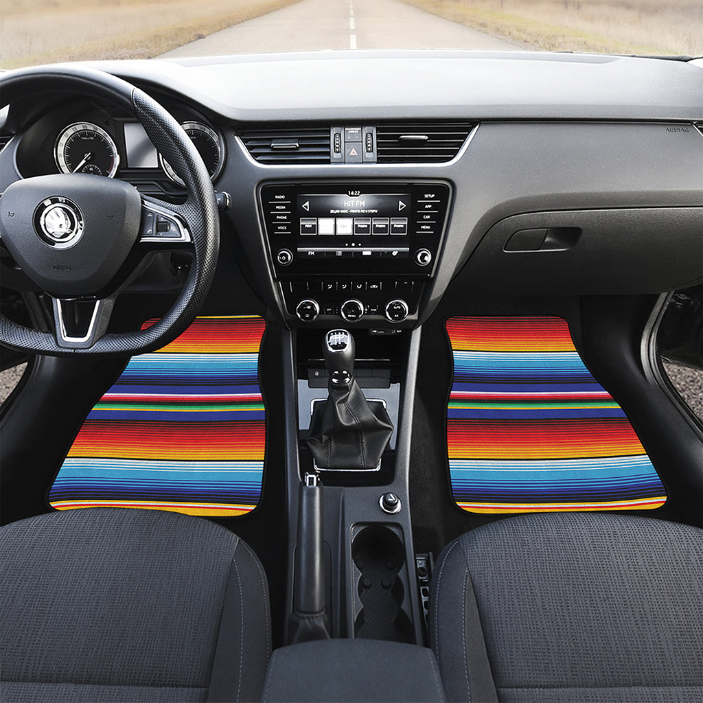Tribal Mexican Serape Pattern Print Front Car Floor Mats
