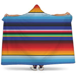 Tribal Mexican Serape Pattern Print Hooded Blanket
