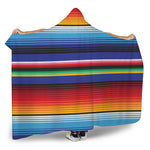 Tribal Mexican Serape Pattern Print Hooded Blanket