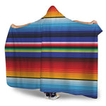 Tribal Mexican Serape Pattern Print Hooded Blanket