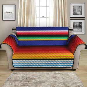 Tribal Mexican Serape Pattern Print Loveseat Protector