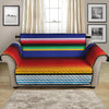 Tribal Mexican Serape Pattern Print Loveseat Protector