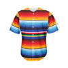 Tribal Mexican Serape Pattern Print Men's Baseball Jersey