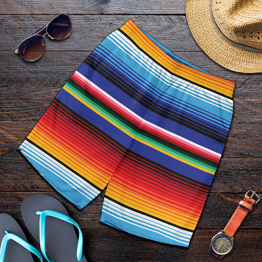 Tribal Mexican Serape Pattern Print Men's Shorts