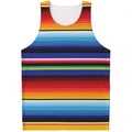 Tribal Mexican Serape Pattern Print Men's Tank Top
