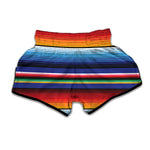 Tribal Mexican Serape Pattern Print Muay Thai Boxing Shorts