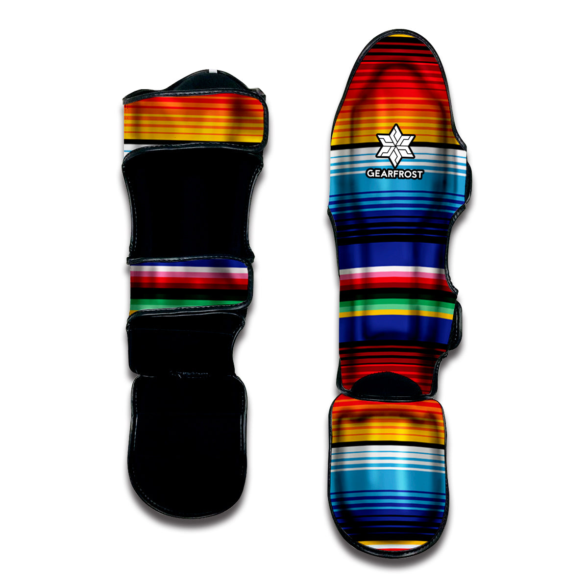 Tribal Mexican Serape Pattern Print Muay Thai Shin Guard