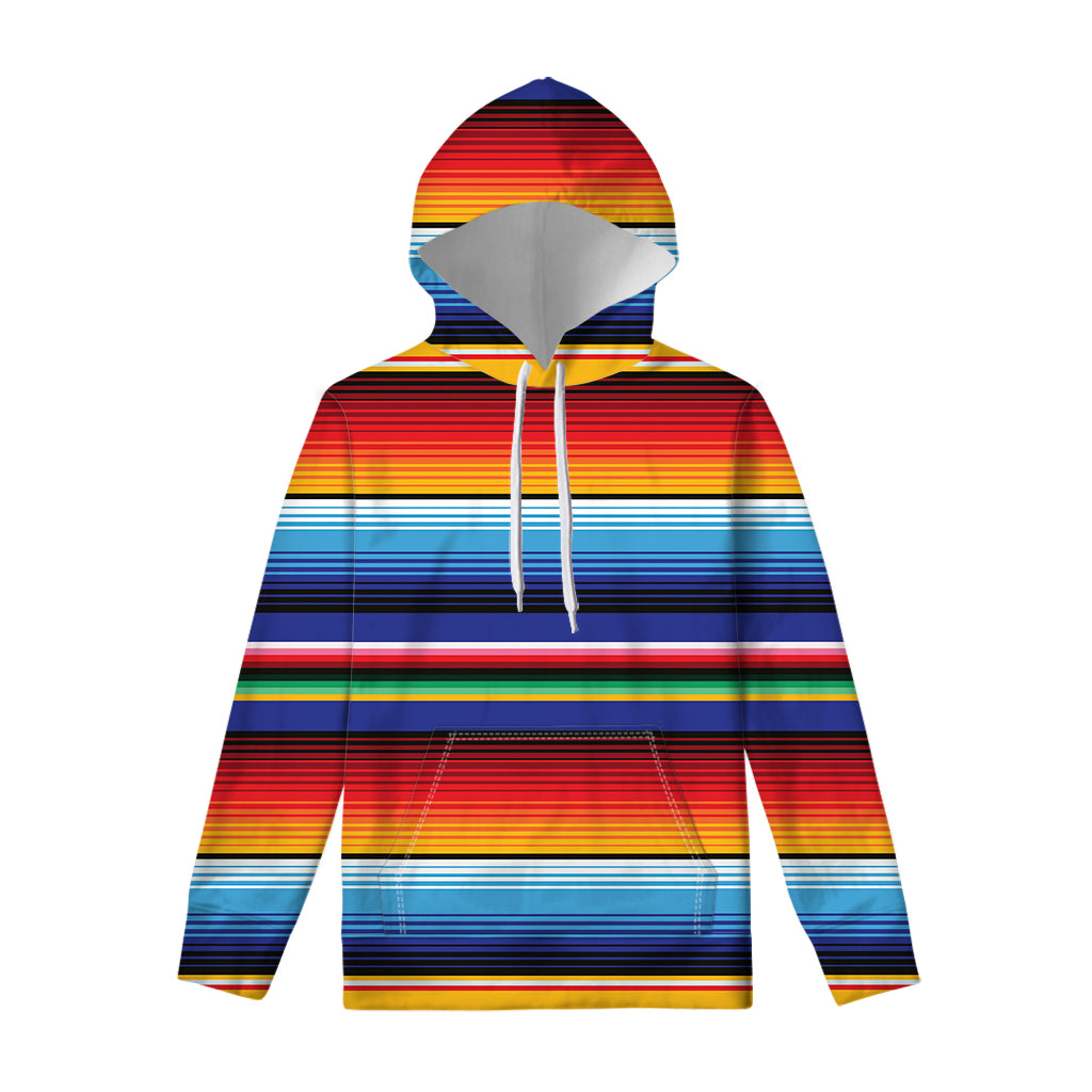 Tribal Mexican Serape Pattern Print Pullover Hoodie