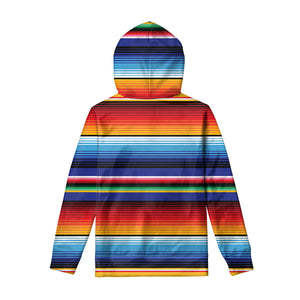 Tribal Mexican Serape Pattern Print Pullover Hoodie