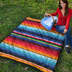 Tribal Mexican Serape Pattern Print Quilt