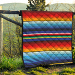 Tribal Mexican Serape Pattern Print Quilt