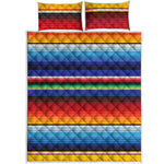 Tribal Mexican Serape Pattern Print Quilt Bed Set