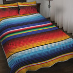 Tribal Mexican Serape Pattern Print Quilt Bed Set