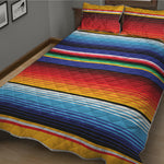 Tribal Mexican Serape Pattern Print Quilt Bed Set
