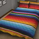 Tribal Mexican Serape Pattern Print Quilt Bed Set
