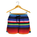 Tribal Mexican Serape Pattern Print Women's Shorts