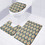 Tribal Native American Pattern Print 3 Piece Bath Mat Set