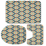 Tribal Native American Pattern Print 3 Piece Bath Mat Set
