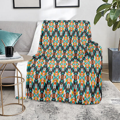 Tribal Native American Pattern Print Blanket