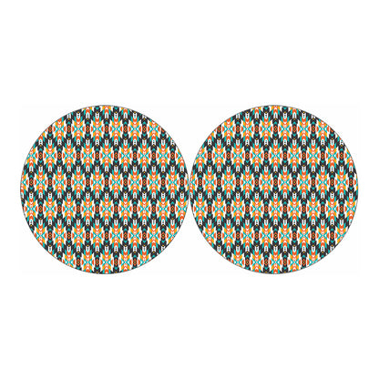 Tribal Native American Pattern Print Car Coasters
