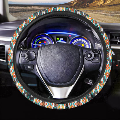 Tribal Native American Pattern Print Car Steering Wheel Cover