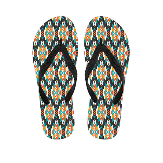 Tribal Native American Pattern Print Flip Flops