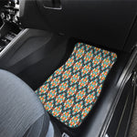 Tribal Native American Pattern Print Front and Back Car Floor Mats