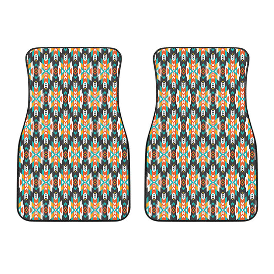 Tribal Native American Pattern Print Front Car Floor Mats