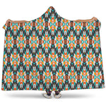 Tribal Native American Pattern Print Hooded Blanket