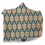 Tribal Native American Pattern Print Hooded Blanket