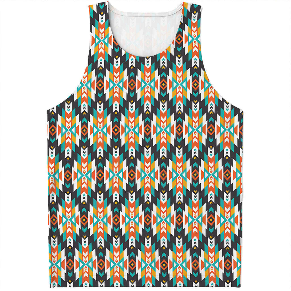 Tribal Native American Pattern Print Men's Tank Top