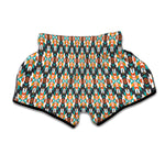 Tribal Native American Pattern Print Muay Thai Boxing Shorts
