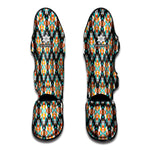 Tribal Native American Pattern Print Muay Thai Shin Guard