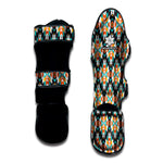 Tribal Native American Pattern Print Muay Thai Shin Guard